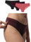Snocks Brazilian Slip mit Spitze Damen aus Bio-Baumwolle (3er Pack) - Damenunterwäsche mit Perfekter Passform und angenehmem Tragegefühl - Unterwäsche Frauen Gr.S, Farbe Mauve/Rott/Schwarz