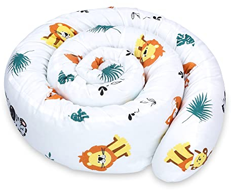 Totsy Baby Seitenschläferkissen Bettschlange Body Pillow 150 cm Baumwolle - Kopfkissen lang Bettrolle Schlafkissen Nackenrolle Kissen Safari