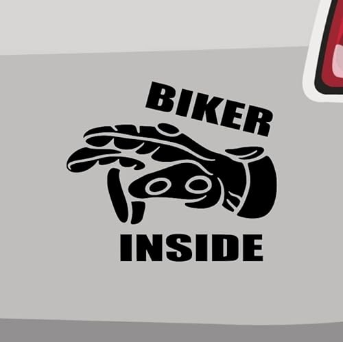 Biker Inside Aufkleber 6 Größen 21 Farben Bikergruß Handschuh Motorrad Motocross