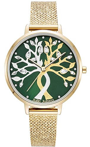 Julie Julsen JJW1455YGME Liebesbaum Uhr Damenuhr Metall 3 bar Analog Gold