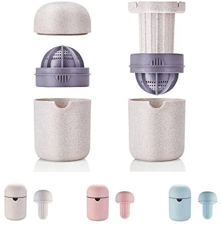 Hand Juicer 2 in 1, Manual Citrus Squeezer - Lemon, Lime, Grape, Orange, Watermelon, Manual Juicer with Strainer Container