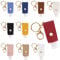 Mulaibdin 10 Pcs Hand Sanitiser with Clip Keychain, Portable Hand Gel Empty Holder, Kids Hand Sanitiser Refillable Bottles 30ml, Mini Travel Bottles Keyring with PU Leather for Outdoor,School,Trip