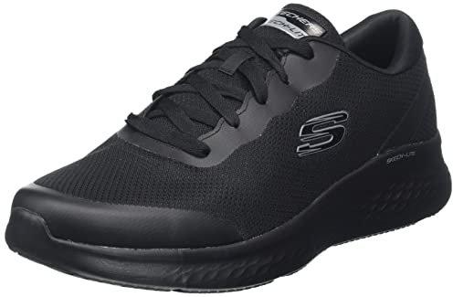 Skechers Men's Skech-Lite Pro Clear Rush Sneaker, Black Mesh/Duraleather/Trim, 11 UK