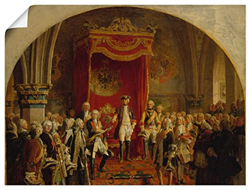 ARTland Wanddeko Poster & Kunstdrucke Wandposter 120x90 cm Querformat Preußen König Die schlesischen Stände huldigen Friedrich dem Großen in Breslau 1741 Symbolismus Wilhelm Camphausen R2BP