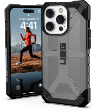URBAN ARMOR GEAR UAG Designed for iPhone 14 Pro Case Grey Ash 6.1 Plasma Lightweight Slim Shockproof Transparent Protective Cover - Compatible with Wireless Charging