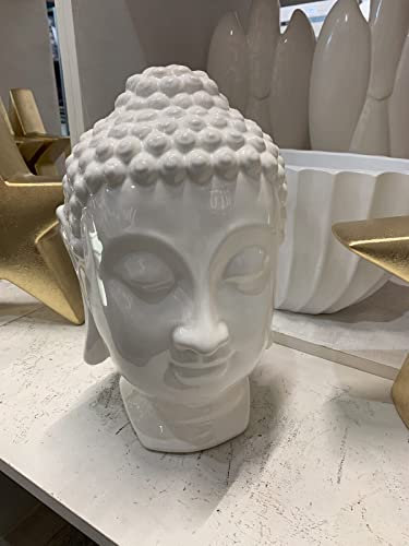 Deko Shop Cologne Buddha Kopf H32 cm Keramik Home Garten Weiss Trends