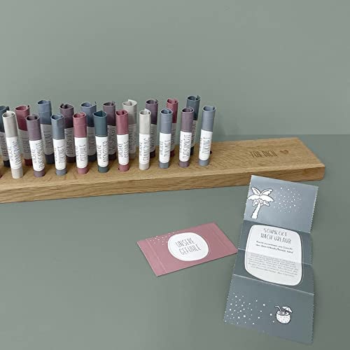 Adventskalender für Paare mit 24 Losen personalisierter Kalender aus Holz für Erwachsene Weihnachtskalender einstückchenliebe (Advent, Advent)