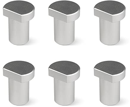 6 Stück Spannbacken zum Flachspannen I Aluminiumlegierung Bankklemme zum Flachspannen an allen Tischen mit 20-mm-Bohrungen (20 mm, silberfarben)