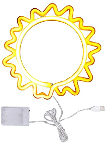 Focket Lampe néon, enseigne néon LED décorative Murale veilleuse à Piles Rechargeables USB, Lampe étanche en Forme de pour Chambre, Bar, fête, Noël, Mariage, Halloween