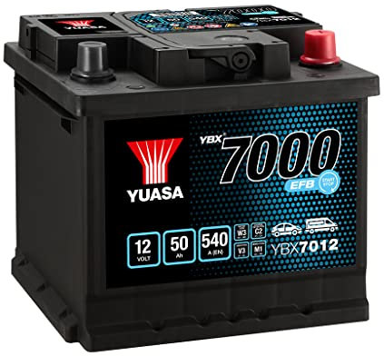 Yuasa YBX7012 12V 50Ah 540A EFB Maintenance Free Start Stop Car Battery