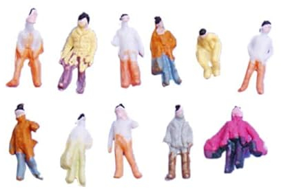 Tiuimk 100 Stück Z-Skala bemalte Figuren für Modellbahn-Set Landschaft