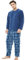 iceBoo Pigiama da uomo in pile con scollo a V, maniche lunghe e fondo scozzese a quadri, con tasche laterali, Blu con quadri blu (Fm78), XL