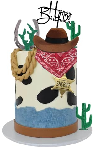 Cowboy Cake Topper for Western Theme Party
