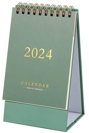 Tischkalender 2024, 18 Monate ab August 2023, 2024, Tischkalender, stehend, umklappbarer Kalender, Wandkalender für die Planung und Organisation des Tagesplans Lebensplaner (A, One Size)