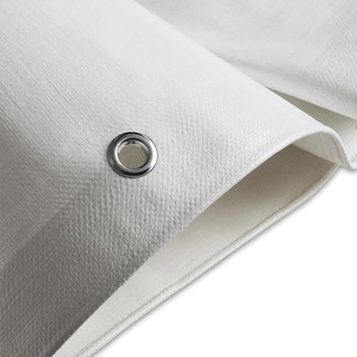 Cover Lona Impermeable 6x8m / 150g/m² - Lona de protección con Ojales - para Muebles de jardín, Piscina, Coche, Caravana, Resistente a los Rayos UV, Resistente a los desgarros (Blanco)