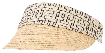 Tommy Hilfiger Beach Summer Straw, Visor Monogramm, Beige-Natur