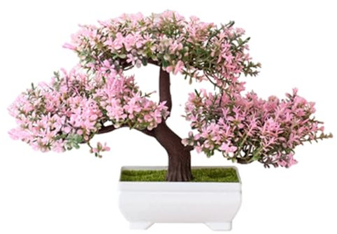 Verve Jelly Bonsaï Artificiel en cèdre, Plante en Pot de pin de Simulation, Fleurs artificielles, Fausses Plantes en Pot Roses, Ornements, Simulation créative de Pot de bonsaï, décoration d'intérieur