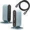 Leehitech Dual Monitor USB C Docking Station,12-in-1 Type C Multi Adapter with 4K HDMI, 1080P VGA, 4*USB 3.0, 100M RJ45, PD100W, SD/TF, 3.5mm Headphone Jack, Type C 2.0 for MacBook, iPad, Lenovo, HP