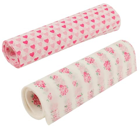 CIYODO 100stücke Backwachspapier Ölbeständiges Wachspapier Für Lebensmittelverpackung Kuchentüten Aus Backpapier Mit Rosen- Herzmuster