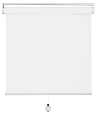 Sh000ad Springrollo Verdunkelungsrollo Thermo Blickdicht Stoff Rollo,Wandmontage,Deckenmontage,Sonnenschutz Sichtschutz Schnapprollo für Fenster,Weiß,Anpassbar,Breite x Höhe (80cm x 130cm)