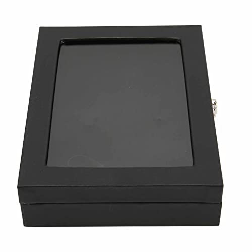 Staubdichte Pin-Vitrine, Pin-Vitrine, Pin-Vitrine, Ordentliche Aufbewahrung, Transparent, Staubdicht, Schwarz, Abzeichen-Aufbewahrungsbox für Zuhause, Juweliergeschäft (Klein)