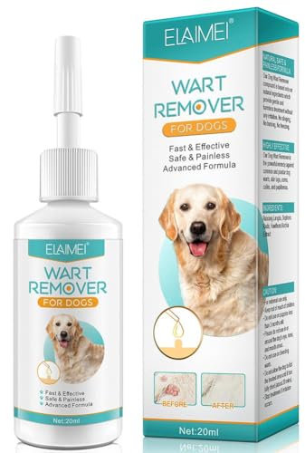 BOWTONG 20 ml Haustierwarzenentfernungsflüssigkeit, schnell wirkende Hundemarke und Warzenentfernung, keine schädlichen Warzen für Hunde, Gesundheitsentferner, Pflege für Haustiere, schmerzfrei