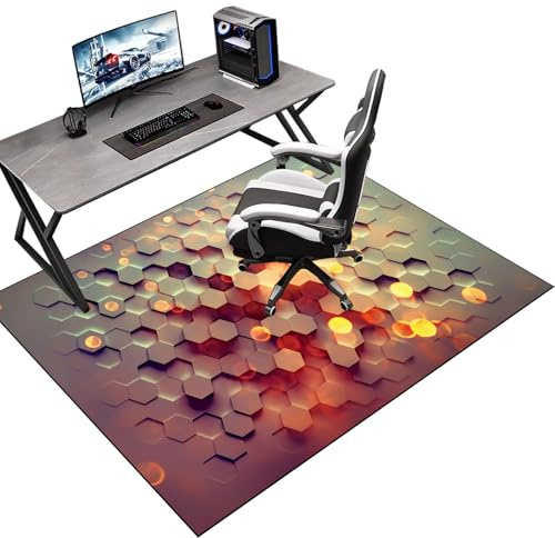 80 x 100 cm Tappeto per Sedia Ufficio Gaming Tappetino per Sedia da Ufficio Tappetino per Pavimenti Duri Antiscivolo Tappetino di Protezione Sedia Protettiva Multiuso per la Casa Tappetino Parquet