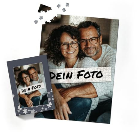 Fotopuzzle mit eigenem Bild - Puzzle selbst gestalten 1000 Teile Hochformat - Schachtel Puzzleteile - Geschenk Geburtstag - Puzzle 1000 Teile Hoch