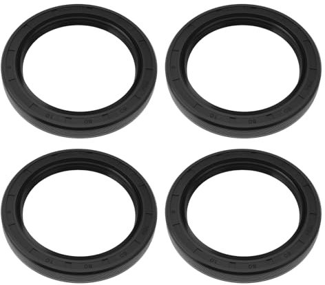 Be In Your Mind 4 Stück TC Wellendichtring Nitril Drehwellendichtung Doppellippe Drehwellendichtung Gummi Doppellippendichtung 60x80x10mm Geeignet für Industrieanlagen