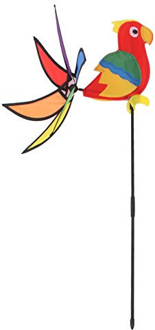 BESPORTBLE 1 Stück Dreidimensionale Form Windmühle Tiermuster Windmühle Garten Windmühle Windräder Wirbel Papagei Windmühle Für Garten Squishy Pool Outdoor Windmühle Stoff Bunt