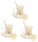 Didiseaon 3 Set Tazza Di Caffè Termica Tazza Caffè Espresso Mini Tazze Del Patrono Scaldatazze Ciotola Chiaro Bottiglia Café Macchiato Tazzine Da Espresso Piattino Doppio Latte Lega Golden