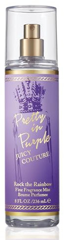 Juicy Couture - Pretty in Purple Body Mist für Damen, floraler holziger Duft, rosa Magnolie, weiße Gardenie & Zedernholz, markant, frei und unvergesslich, feines Body Mist für Damen