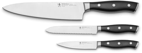 HENCKELS x EMERIL Lagasse The Nola Collection Razor-Sharp German 3-pc Chef's Starter Knife Set, Made in Company-Owned German Factory with Special Formula Steel perfected for almost 300 Years