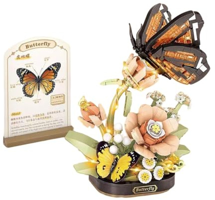 Orchid Mantis Building Kit, 478 PCS Flowers and Insect Micro Mini Building Blocks Set, MOC Construction Bricks Toy Gift, Creative Home Decoration (4117)