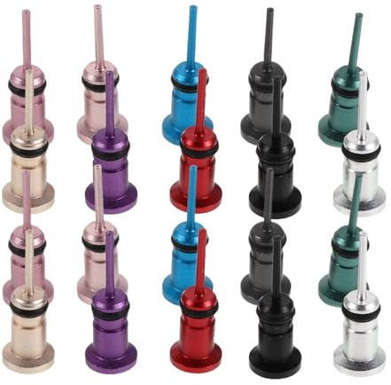 LIGIGWASH 20pcs Mobile Phone Dust Plugs Headphone Jack Audio Port Protectors Sim Card Tray Ejector Tools for Compatible Phones Accessories