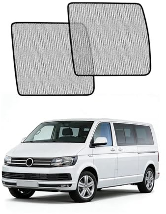 EVOOOR Mosquitera para ventanas laterales de VW T5 T6 | Con cremallera y imanes para protección solar y contra el polvo | Ideal para camping, pernoctación en el coche y ventilación en viajes