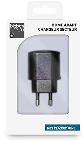 Bigben Play Nintendo Ness Mini - Adaptador de corriente con dos salidas USB, color negro
