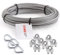 Seilwerk STANKE Cuerda de acero galvanizado 10m, Cuerda de acero con diámetro 6mm 6x19, 4x guardacabo, 8x abrazadera - SET 2