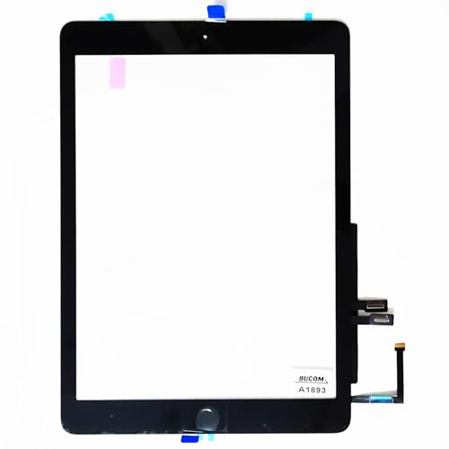 Bucom Écran tactile en verre pour Apple iPad 6 2018 Digitizer A1893 A1954 6ème génération 9,7