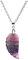 JSDDE Edelstein Charm-Anhänger Reiki Healing Stein Carved Flügel Engelsflügel Anhänger Halskette Glückbringer Pendant Fluorit