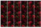 Bilderwelten Schiebegardinen Set Rote Rosen vor Schwarz 6 Flächenvorhänge 250 x 360cm Deckenhalterung