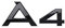 Audi Original A4 Emblem Schriftzug in Schwarz für das Heck, 8W0071803