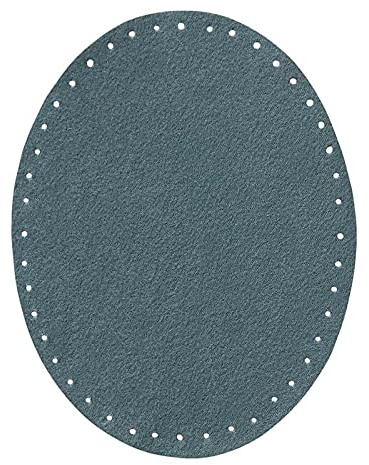 Mono-Quick 100xx 2er Flicken Wildlederimitat, Applikation, Bügelbild, Patch Oval (10050 - Blaugrau)