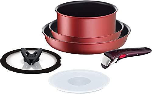 Tefal Batterie de cuisine 6 pièces Ingenio IH Red Unlimited Tous feux + induction - L3839192