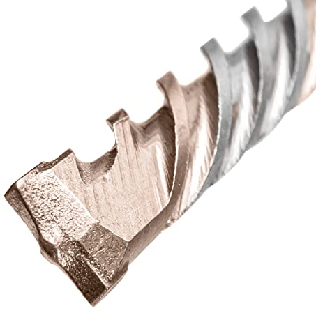 SDS Plus Bohrer für Stahlbeton mit 4-fachen Spirale- MADE IN GERMANY- Hammerbohrer, Steinbohrer, Betonbohrer SDS für Beton, Stein, Naturstein, Granit, Ziegel (Ø 10mm)
