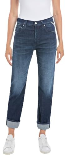 Replay Damen Jeans Maijke Straight-Fit, Dark Blue 007 (Blau), 27W / 30L