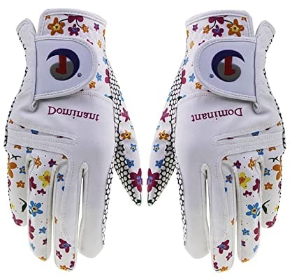 Golf Handschuh Herren Golfhandschuh Frauen Damen Paar Cool Leder Beide Hand Sommer Blumen Bunt atmungsaktiv for rutschfeste Handschuhe 1 Paar Golf Handschuhe (Size : 21)