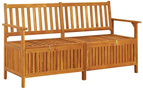 INLIFE Truhenbank 148 cm Massivholz Akazie