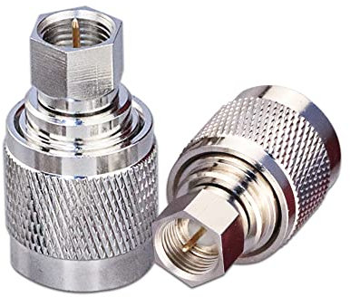 TUOLNK N to F Coax Adapter N Type Male to F Type Male Coaxial Connector for Coax Cable Router 2 pcs