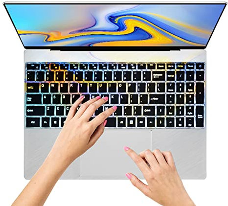 PUSOKEI Ordenador Portátil Ultrafino de 15,6 Pulgadas, CPU Quad Core N5095, Ordenador Portátil KB Retroiluminado con Pantalla IPS, 16 GB de RAM, 128G/256G/512G/1TB SSD(16+512G)